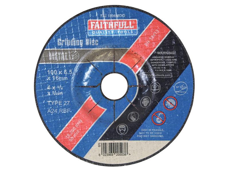 Faithfull Depressed Centre Metal Grinding Disc