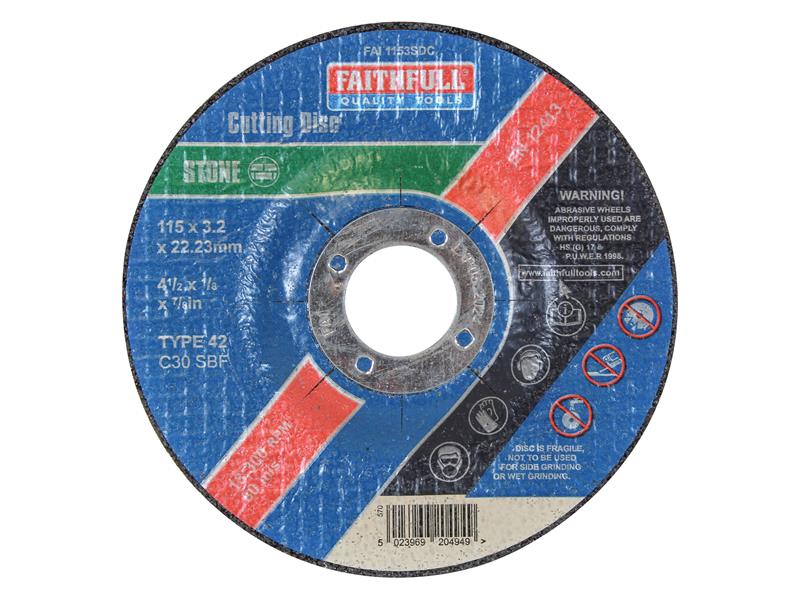 Faithfull Depressed Centre Stone Cutting Disc