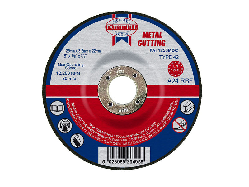 Faithfull Depressed Centre Metal Cut Off Disc