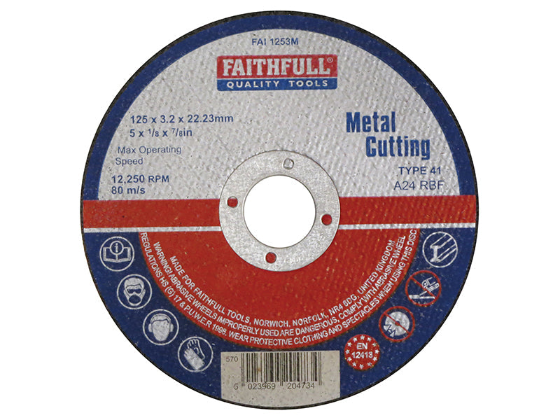 Faithfull Metal Cut Off Disc