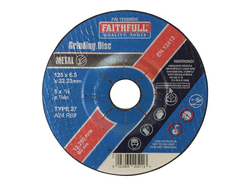 Faithfull Depressed Centre Metal Grinding Disc