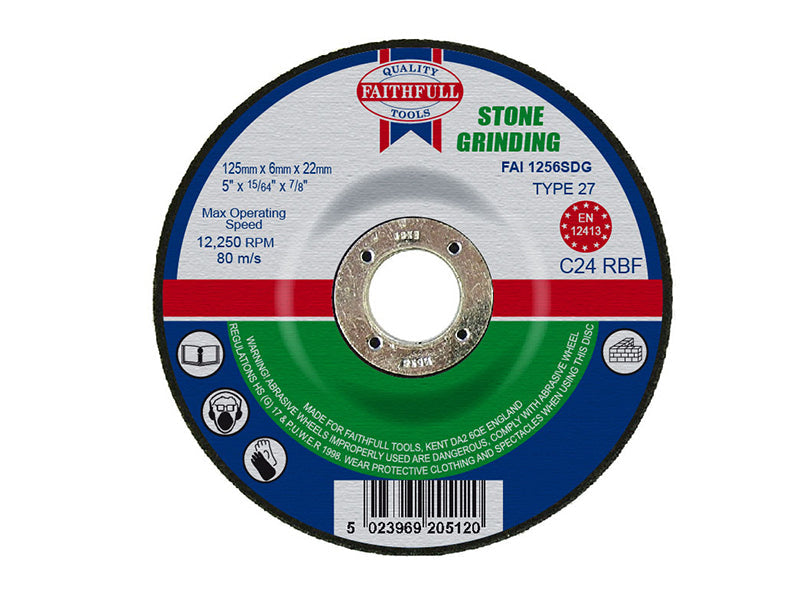 Faithfull Depressed Centre Stone Grinding Disc