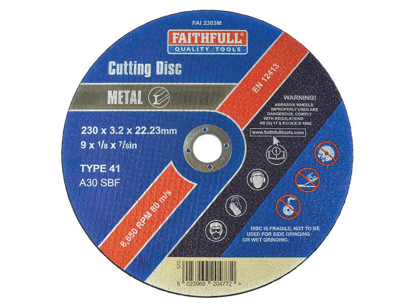 Faithfull Metal Cut Off Disc