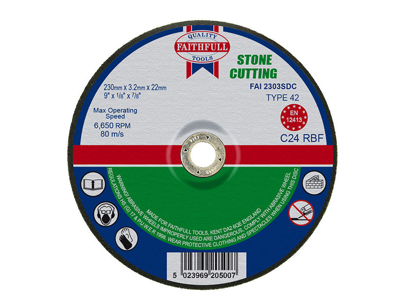 Faithfull Depressed Centre Stone Cutting Disc