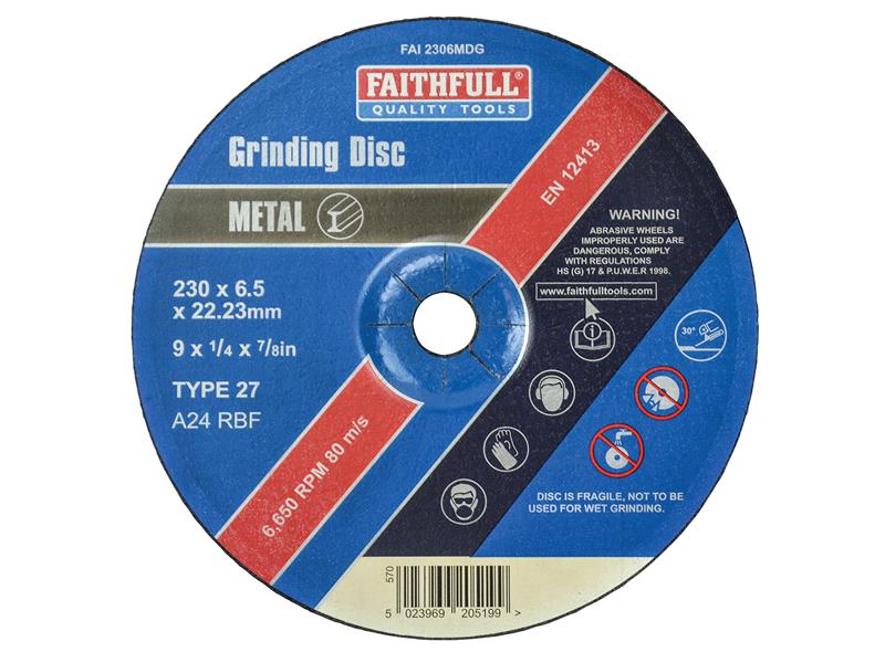 Faithfull Depressed Centre Metal Grinding Disc