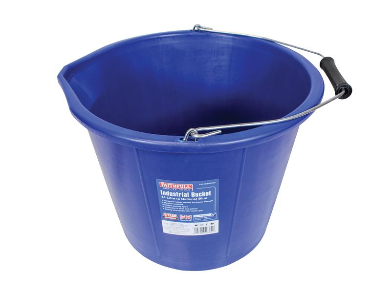 Faithfull Builder's Industrial Bucket 14 litre (3 gallon) - Blue