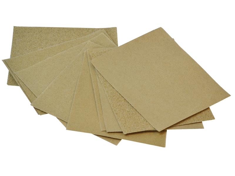 Faithfull Cork Block Glasspaper Sanding Sheets Assorted (Pack 10)