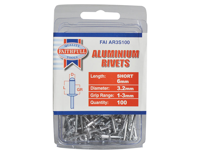 Faithfull Aluminium Rivets