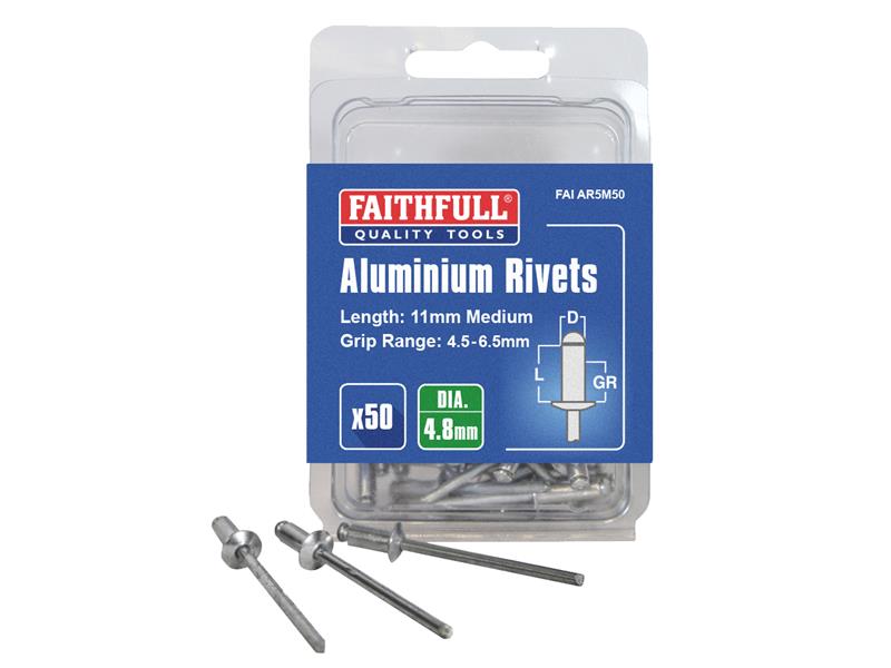 Faithfull Aluminium Rivets