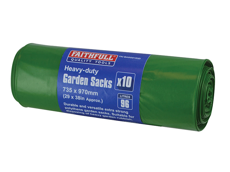 Faithfull Heavy-Duty Strong Garden Sacks (Roll 10)