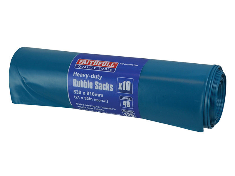 Faithfull Blue Heavy-Duty Rubble Sacks