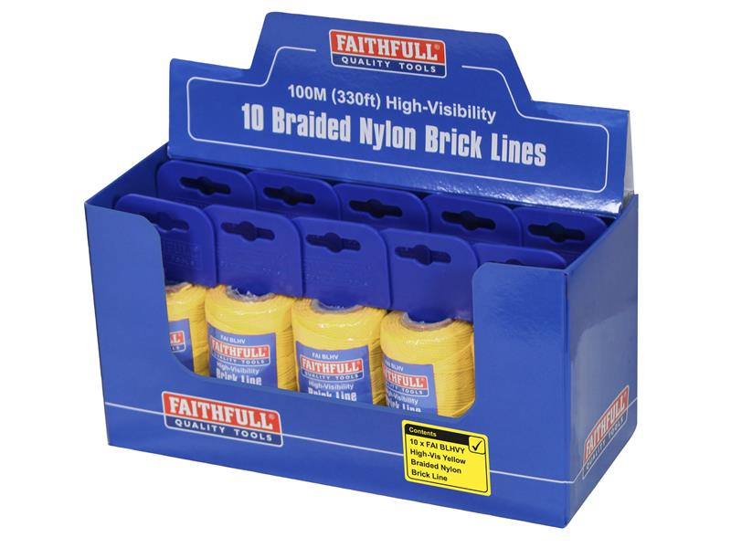 Faithfull Hi-Vis Nylon Brick Line