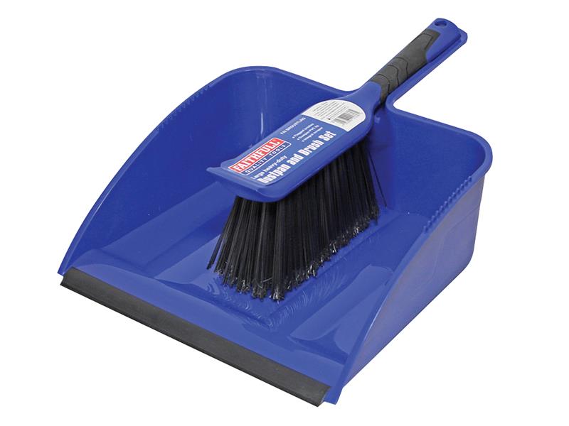 Faithfull Large Plastic Dustpan¬†&¬†Brush¬†Set