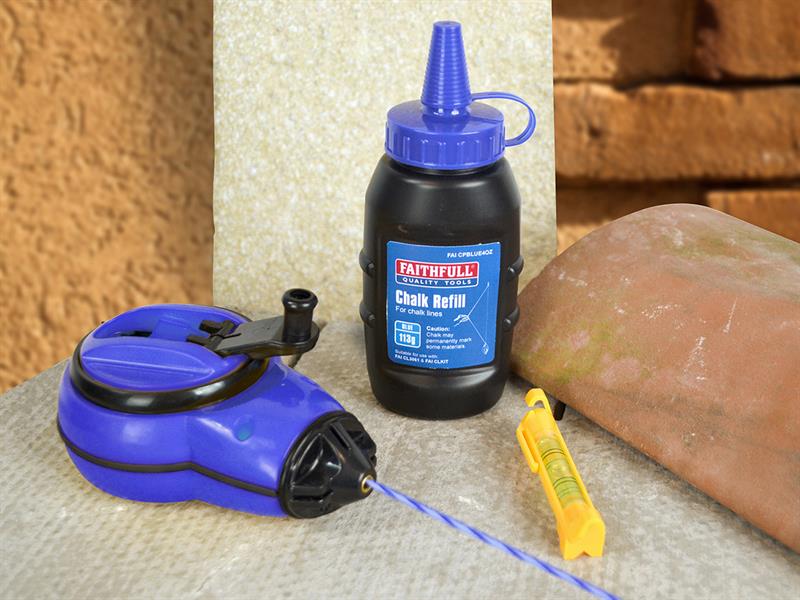 Faithfull Rapid Chalk Line Kit 30m