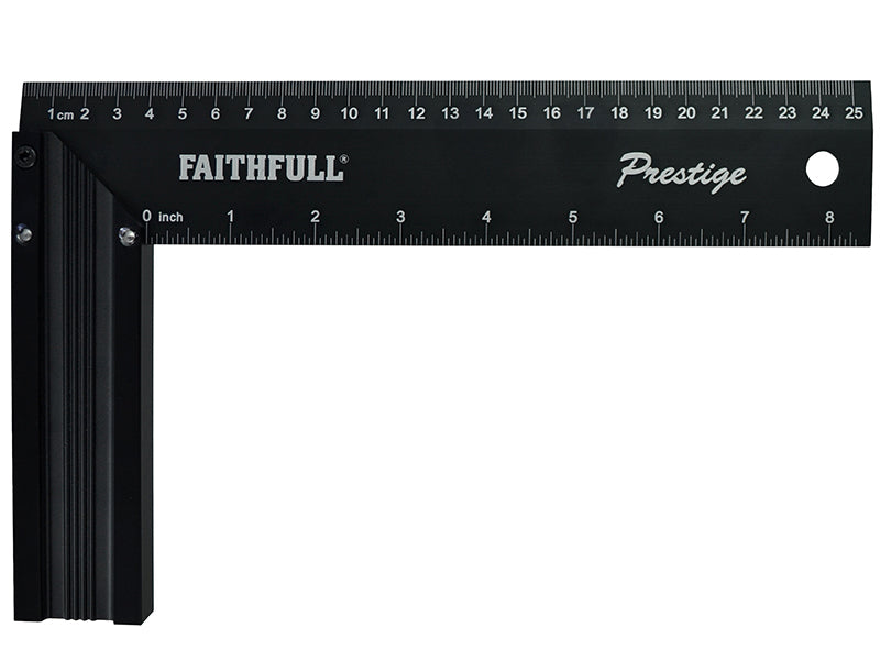 Faithfull Prestige Try Square Black Aluminium