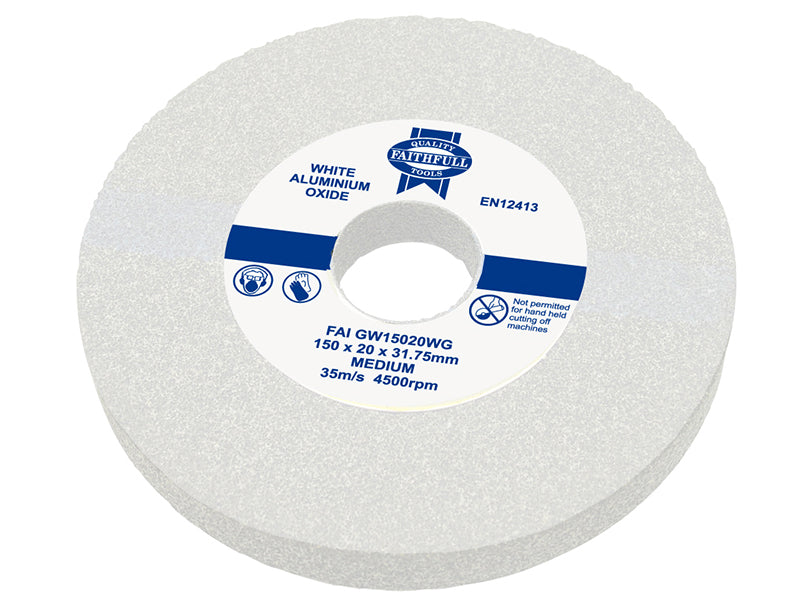 Faithfull Grinding Wheels, White Aluminium Oxide