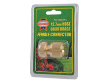 Load image into Gallery viewer, Faithfull Brass Female Hose Connector 12.5mm (1/2in)