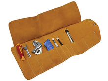 Load image into Gallery viewer, Faithfull 10 Pocket Leather Tool Roll 48 x 27cm