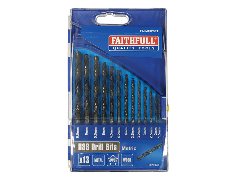 Faithfull HSS Drill Bit Set, Metric