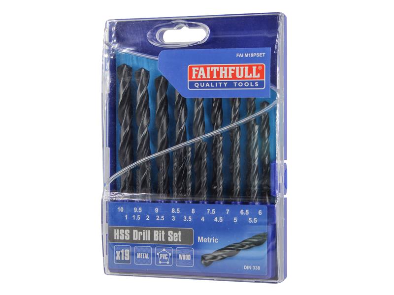 Faithfull HSS Drill Bit Set, Metric