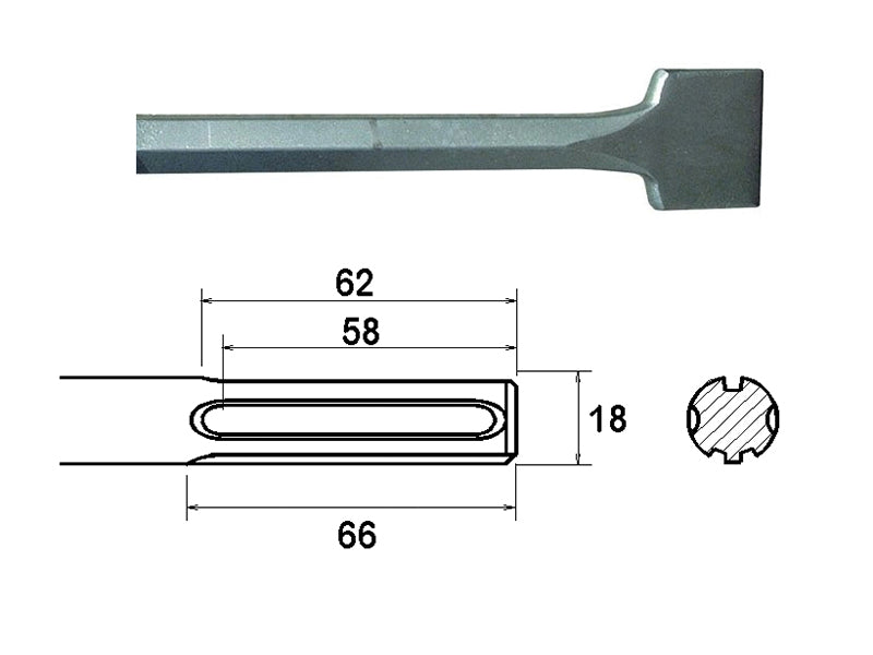 Faithfull SDS Max Scaling Chisel