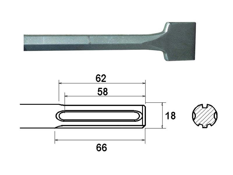 Faithfull SDS Max Scaling Chisel