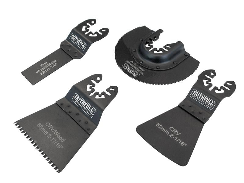 Faithfull Multi-Function Tool Flooring Blade Set 4 Piece