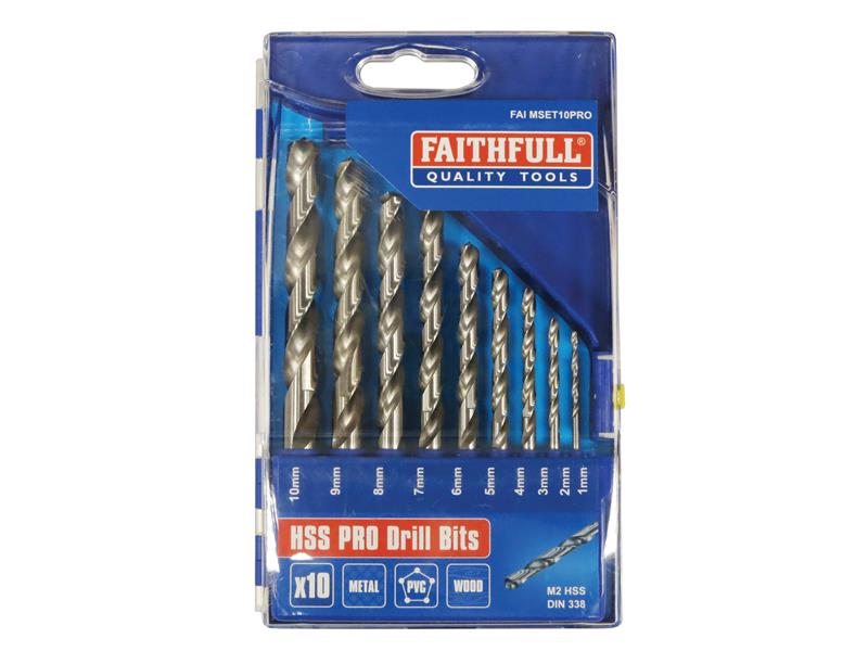 Faithfull Professional HSS Drill Set in Plastic Case