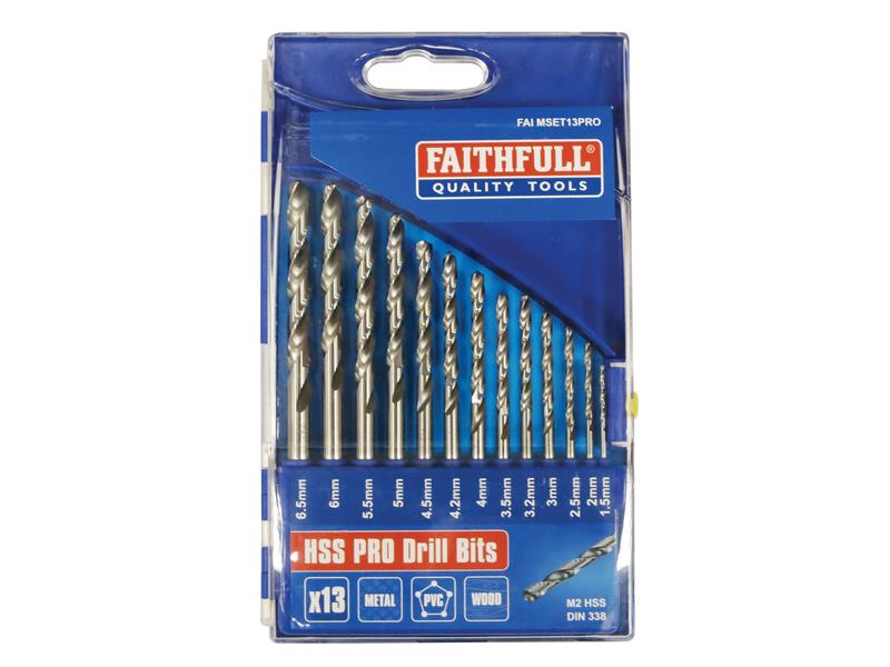 Faithfull Professional HSS Drill Set in Plastic Case