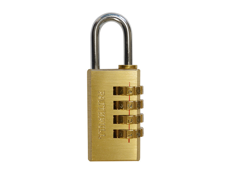 Faithfull Brass Combination Padlock