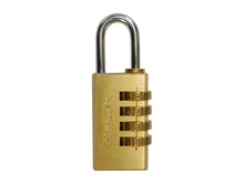 Load image into Gallery viewer, Faithfull Brass Combination Padlock