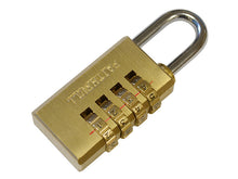 Load image into Gallery viewer, Faithfull Brass Combination Padlock