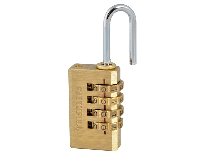 Faithfull Brass Combination Padlock