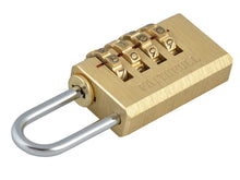 Load image into Gallery viewer, Faithfull Brass Combination Padlock