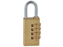 Load image into Gallery viewer, Faithfull Brass Combination Padlock