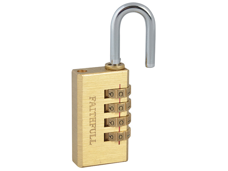 Faithfull Brass Combination Padlock