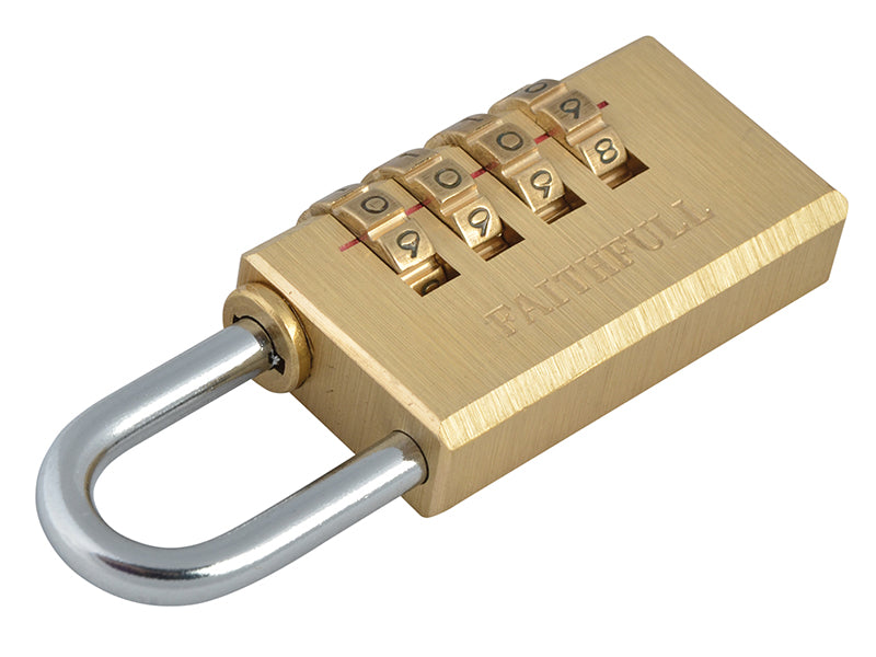 Faithfull Brass Combination Padlock