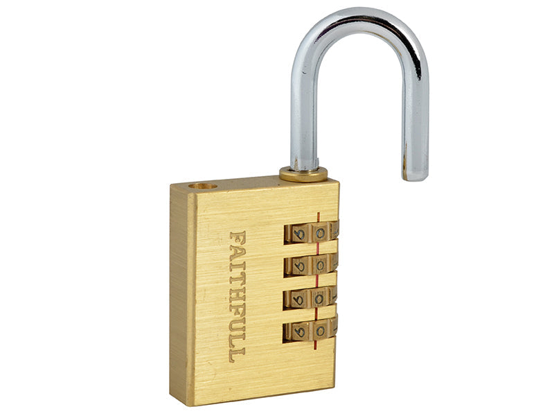 Faithfull Brass Combination Padlock