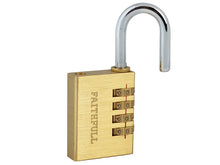 Load image into Gallery viewer, Faithfull Brass Combination Padlock