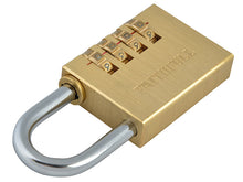 Load image into Gallery viewer, Faithfull Brass Combination Padlock