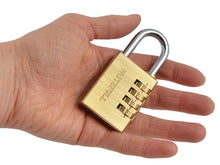 Load image into Gallery viewer, Faithfull Brass Combination Padlock