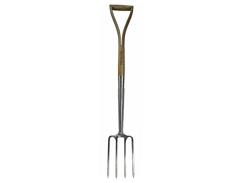 Faithfull Prestige Stainless Steel Border Fork Ash Handle