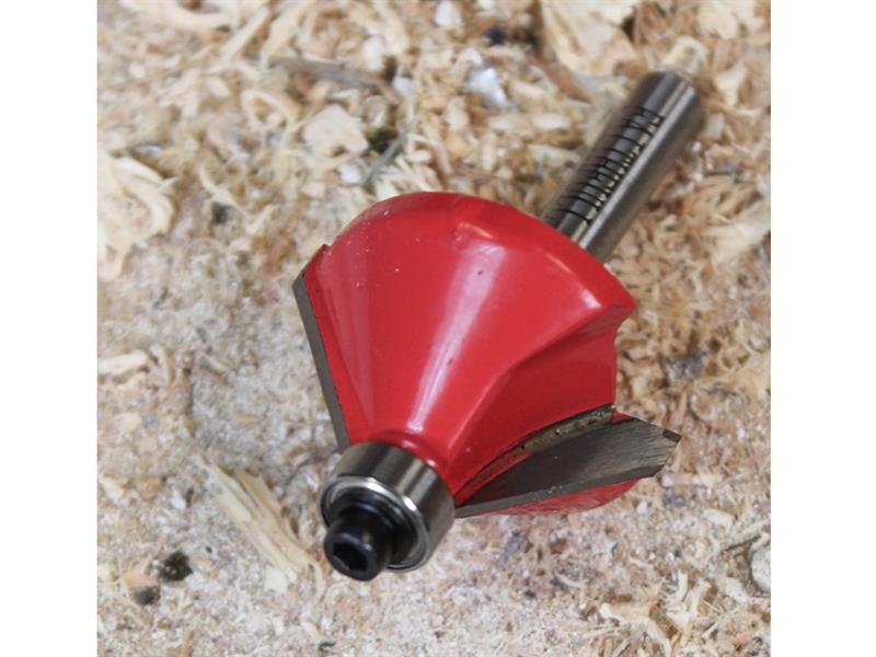 Faithfull Router Bit TCT 45° Chamfer 1/4in Shank