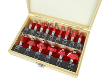 Load image into Gallery viewer, Faithfull 1/2in TCT Router Bit Set, 15 Piece