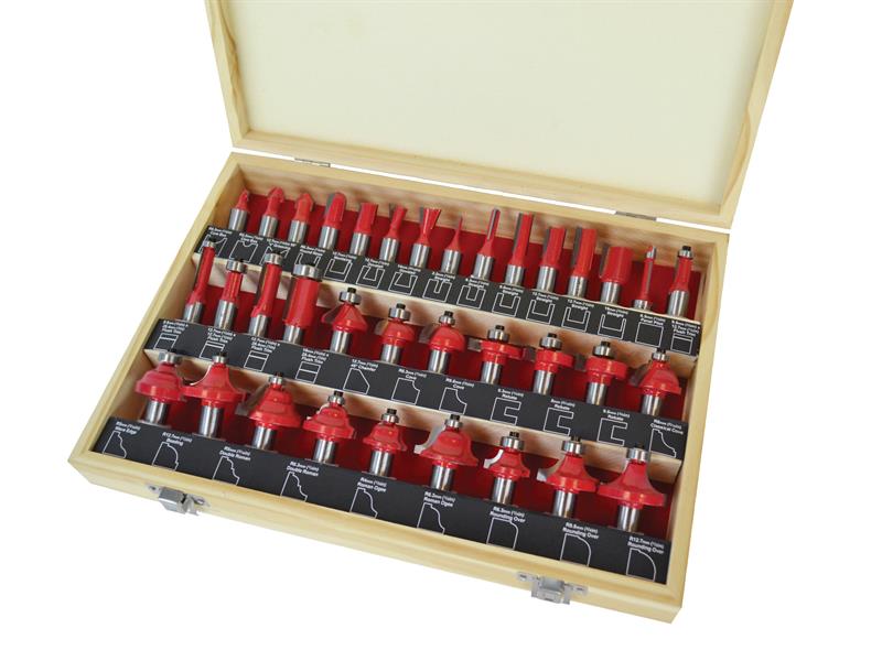 Faithfull 1/2in TCT Router Bit Set, 35 Piece