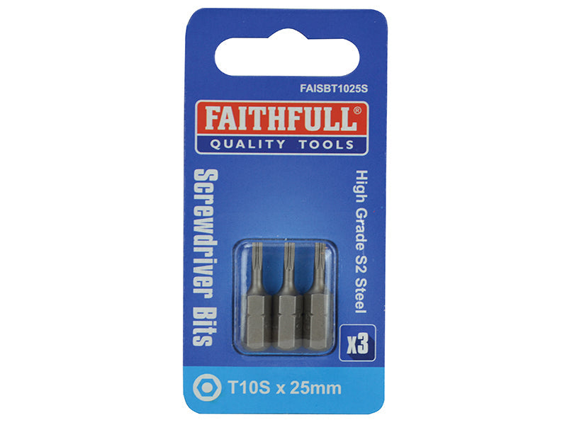 Faithfull Security S2 Grade Steel Screwdriver Bits