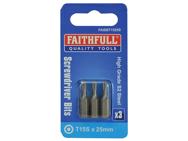 Faithfull Security S2 Grade Steel Screwdriver Bits