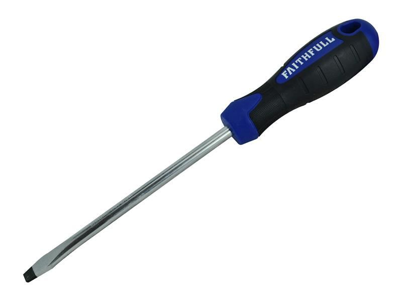 Faithfull Soft Grip Screwdriver, Flared Slotted