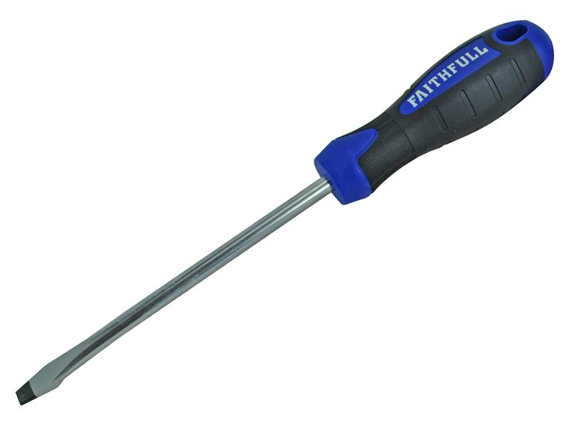 Faithfull Soft Grip Screwdriver, Flared Slotted