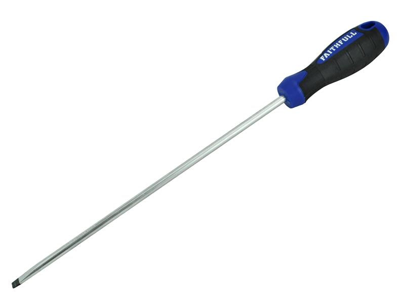 Faithfull Soft Grip Screwdriver, Flared Slotted